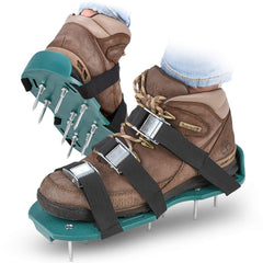 Lawn Aerator Spike Shoes - Comes with 3 Adjustable Straps with Metallic Buckles