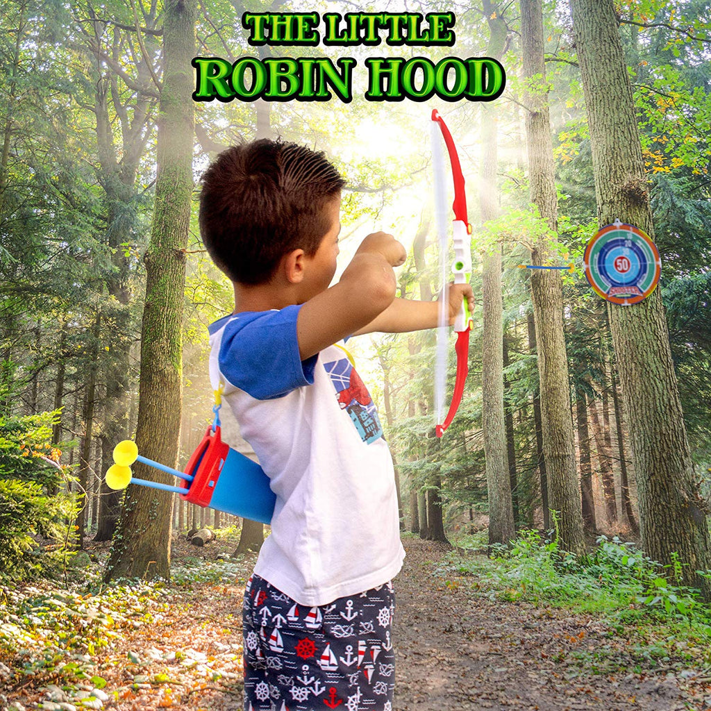 Toy Bow and Arrow for Kids Archery Set Target Stand Quiver Bow 3 Arrow