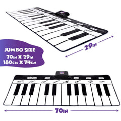 Giant Musical Piano Play Mat Jumbo Floor Keyboard 8 Sounds 70 Inches