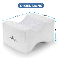 Memory Foam Knee Pillow with Cooling Gel Leg Pillow Wedge With Cover